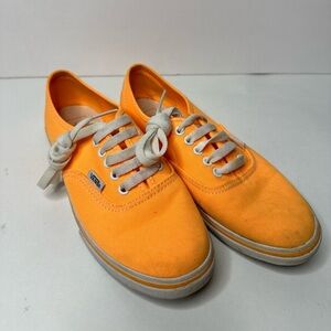 Vans Off The Wall Sneakers Size 4.5 Men 6 Women Neon Orange